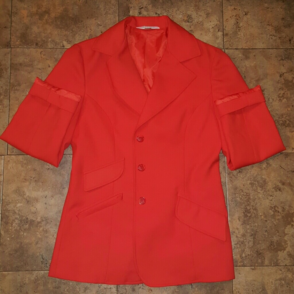 Sears orange blazer size M - Picture 2 of 6